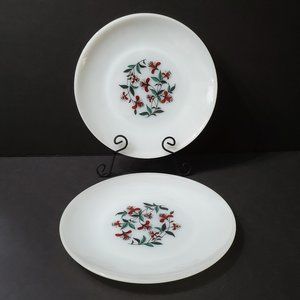 Anchor Hocking Fire King Honeysuckle Milk Glass Dinner Lunch Plates
